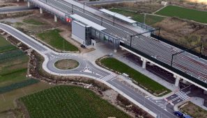 Tramo AVE San Isidro – Orihuela.
Estación Callosa del Segura /  High speed railway Alicante - Murcia line, section between San Isidro – Orihuela. Train station of Callosa del Segura